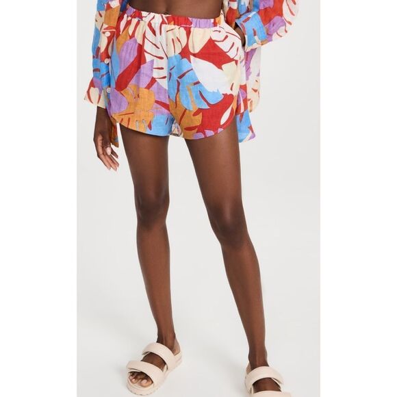 Vitamin A 100% Linen Tropical Print Large - Picture 1 of 6